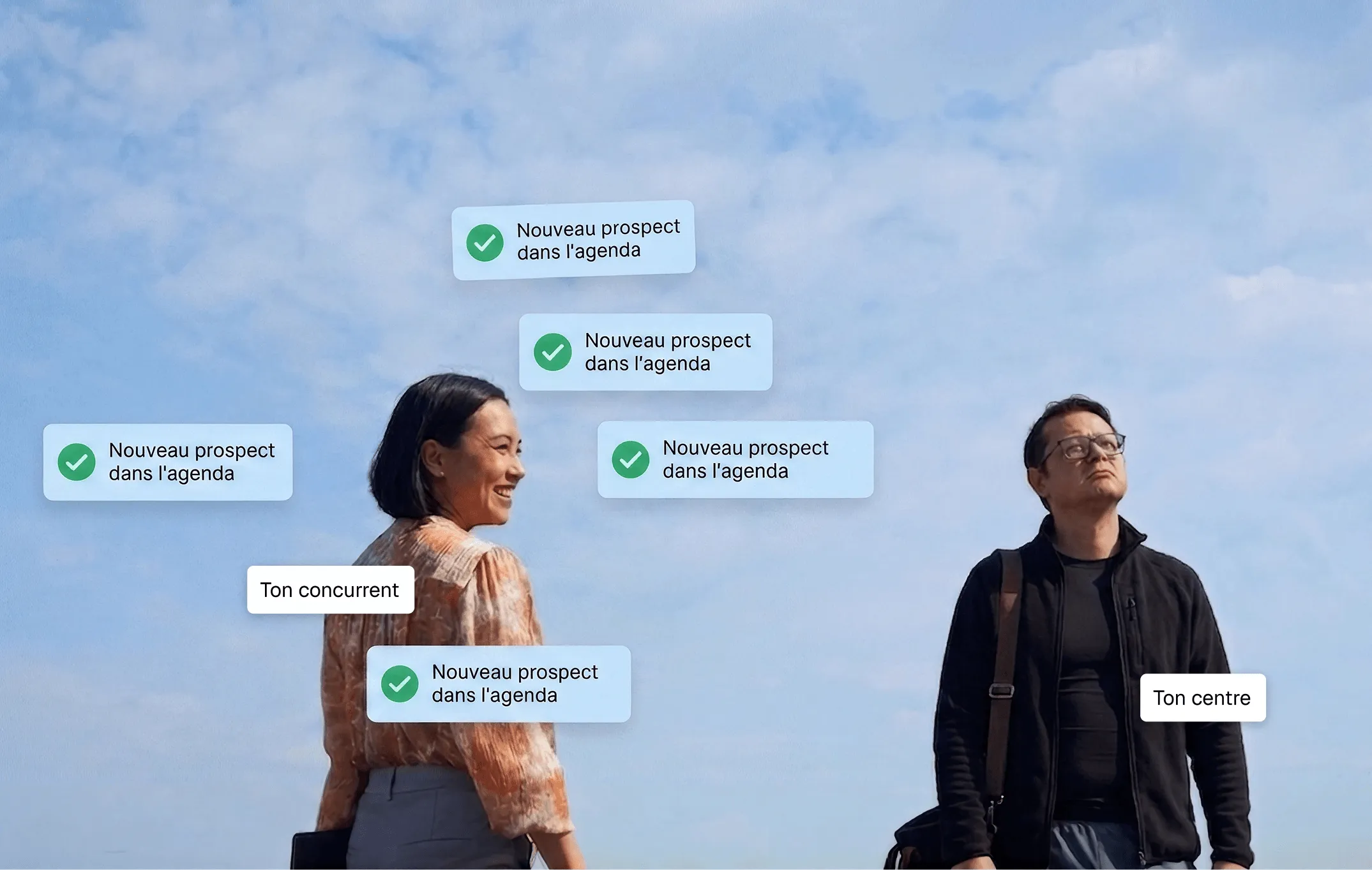 Illustration d'un prospect payé en publicité qui part sans avoir été contacté.