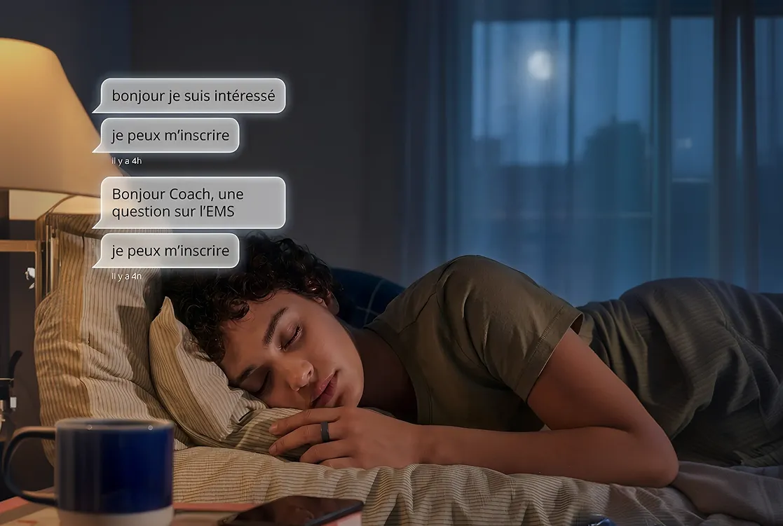 Illustration des moments où un prospect écrit alors que personne n'est disponible pour lui répondre.